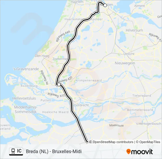 IC Train Line Map