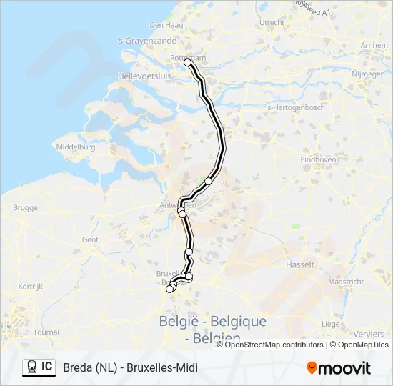 IC Train Line Map