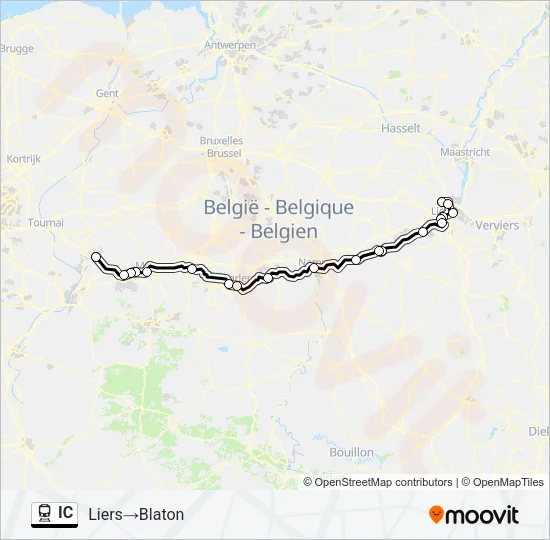 IC Train Line Map