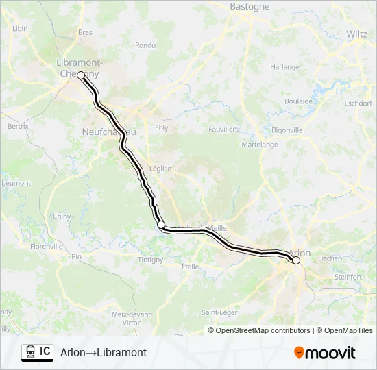 IC Train Line Map