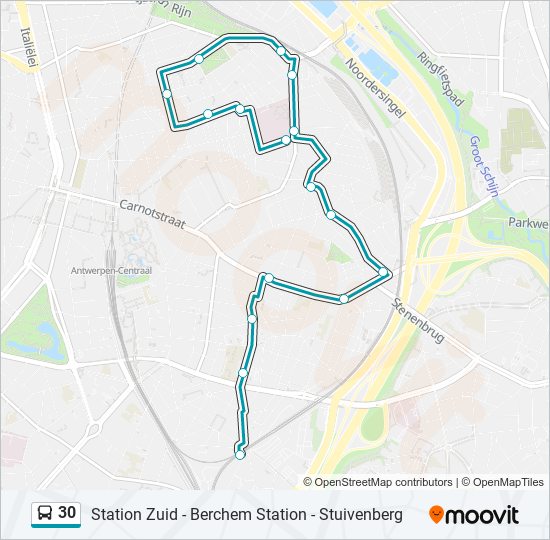 30 bus Line Map