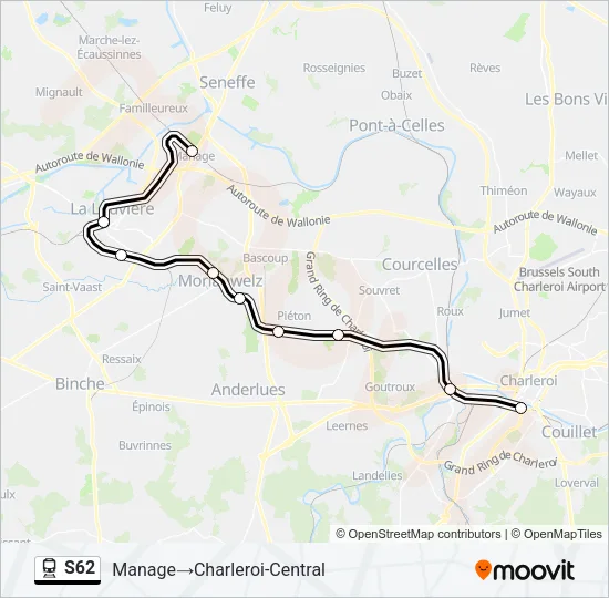 S62 Train Line Map