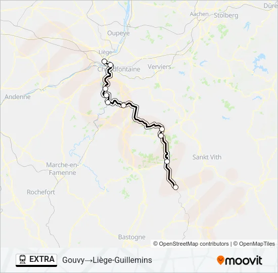 EXTRA Trein Line Map
