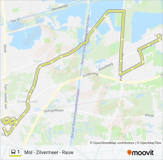 1 Bus Line Map