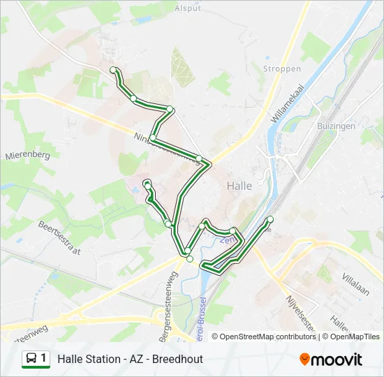 1 Bus Line Map