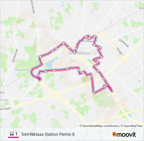 1 Bus Line Map