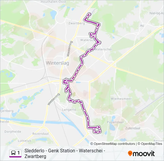 1 Bus Line Map