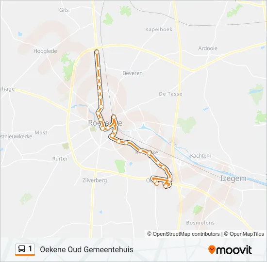1 Bus Line Map