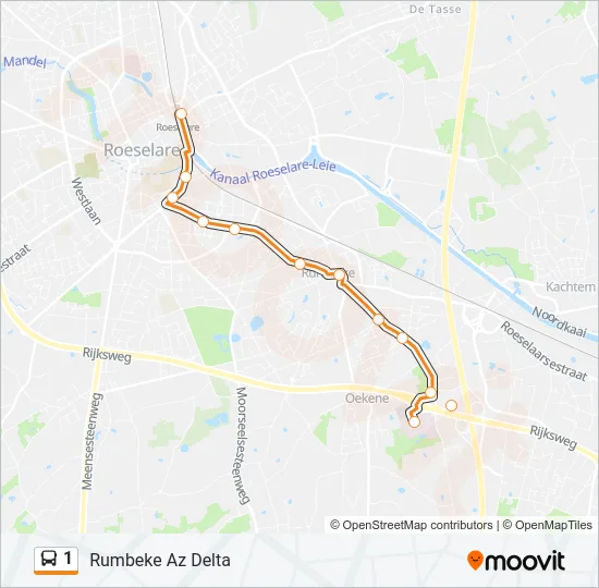 1 Bus Line Map