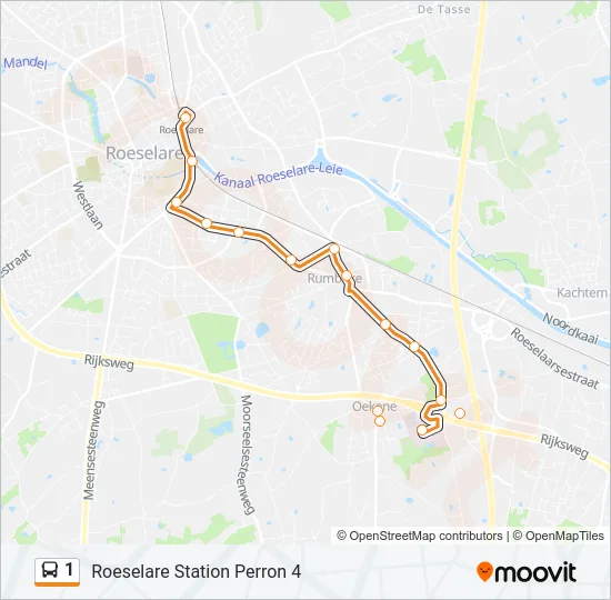 1 Bus Line Map