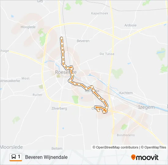 1 Bus Line Map