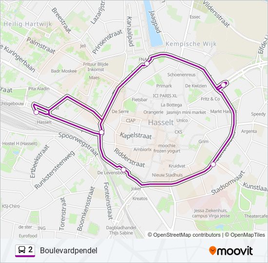 2 bus Line Map