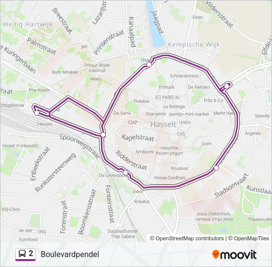2 Bus Line Map