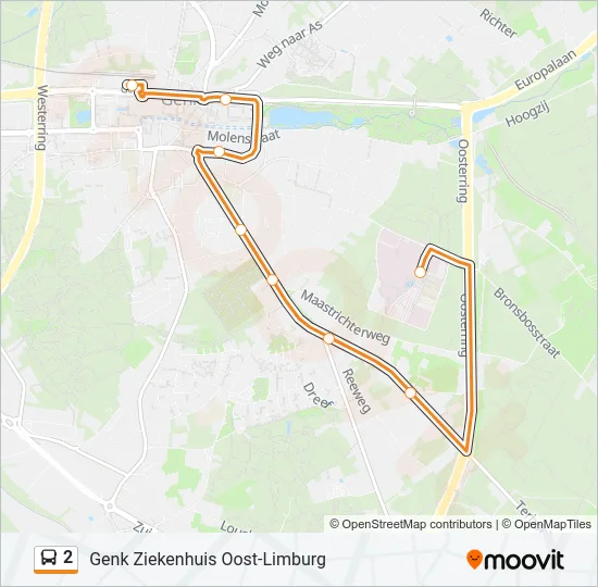 2 Bus Line Map