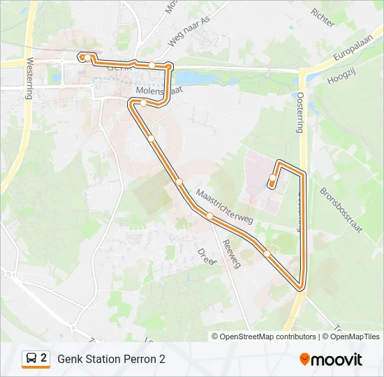 2 Bus Line Map