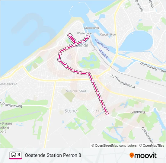 3 Bus Line Map