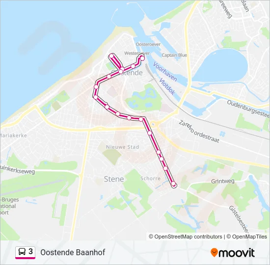 3 Bus Line Map