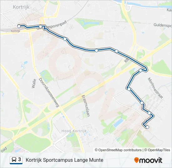 3 Bus Line Map