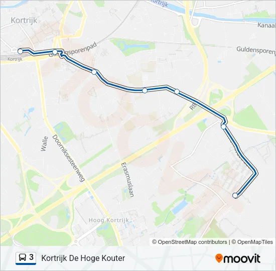 3 Bus Line Map