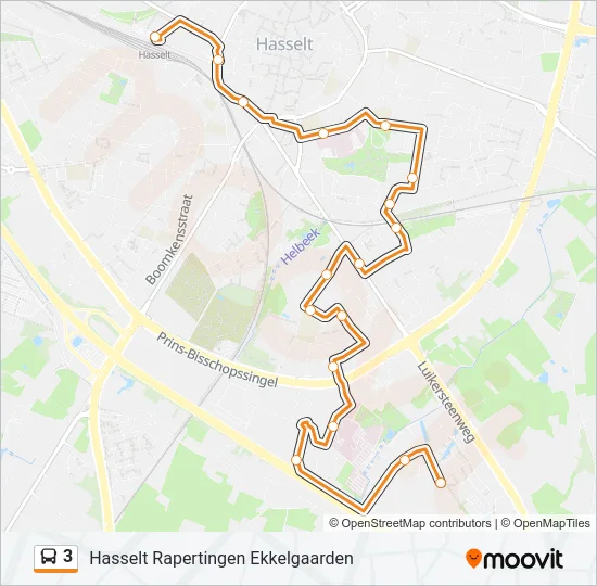 3 Bus Line Map