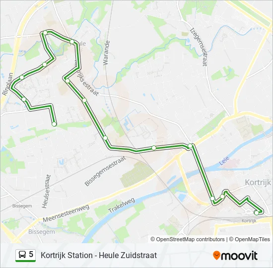 5 Bus Line Map