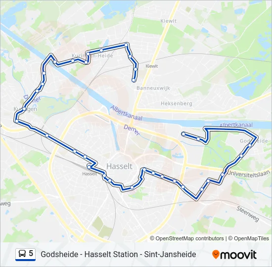 5 Bus Line Map