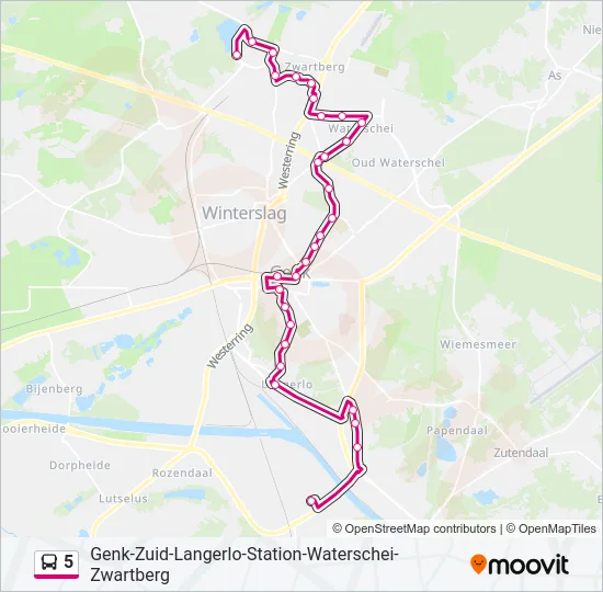 5 Bus Line Map
