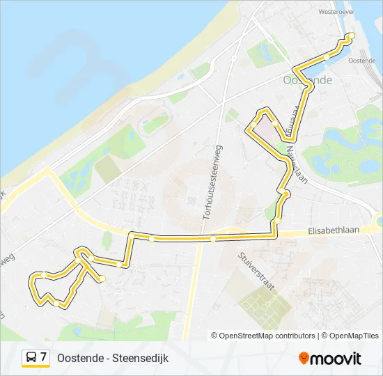 7 Bus Line Map