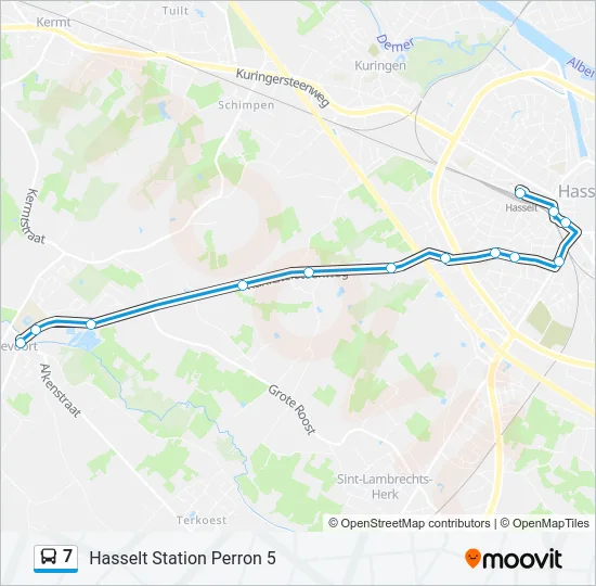 7 Bus Line Map