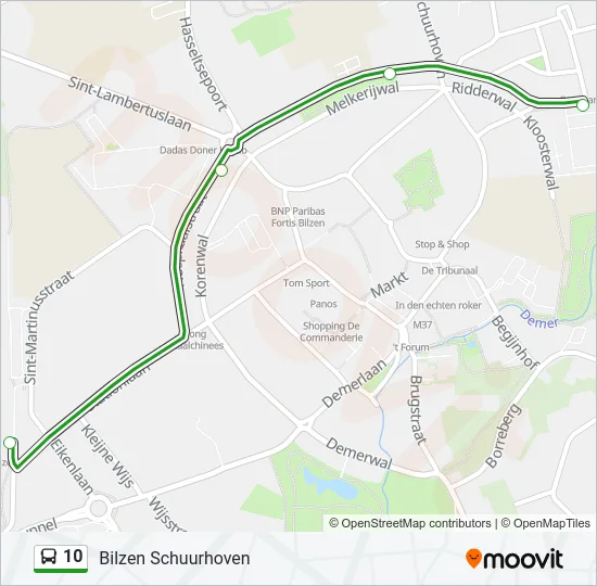 10 Bus Line Map