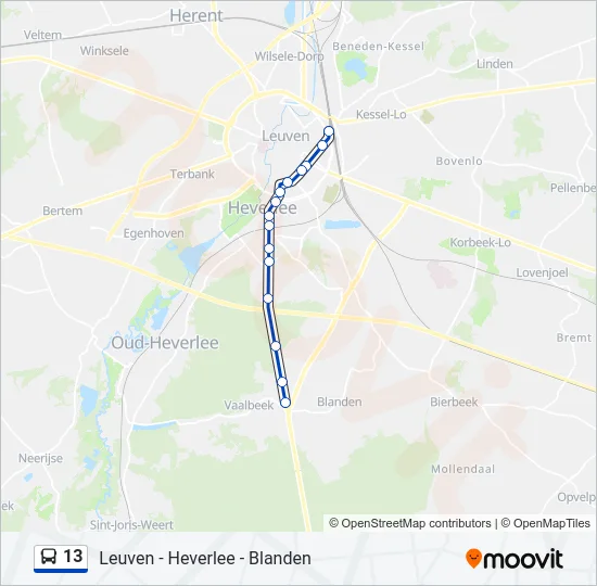 13 Bus Line Map