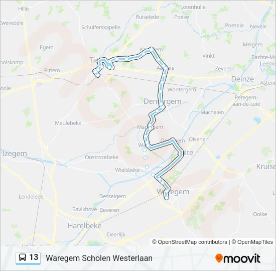 13 Bus Line Map