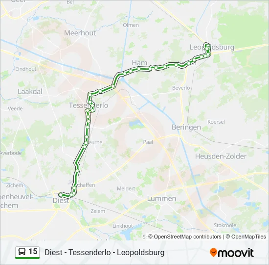 15 Bus Line Map