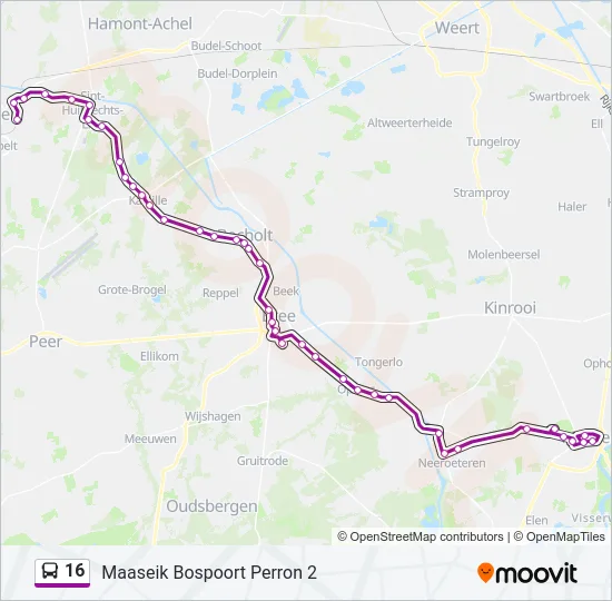 16 Bus Line Map