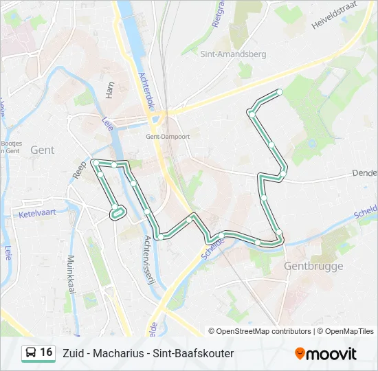 16 Bus Line Map