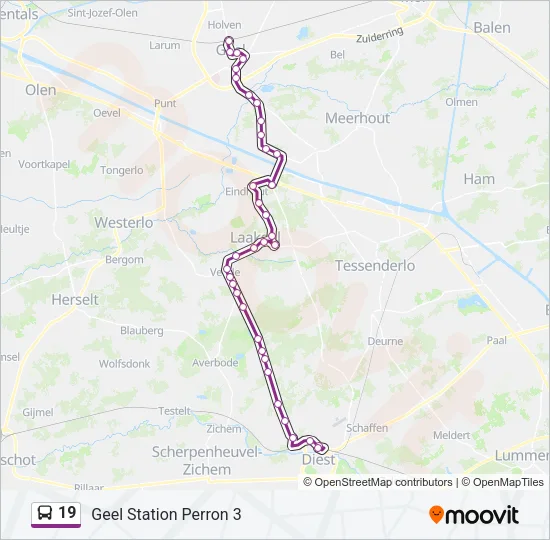 19 Bus Line Map