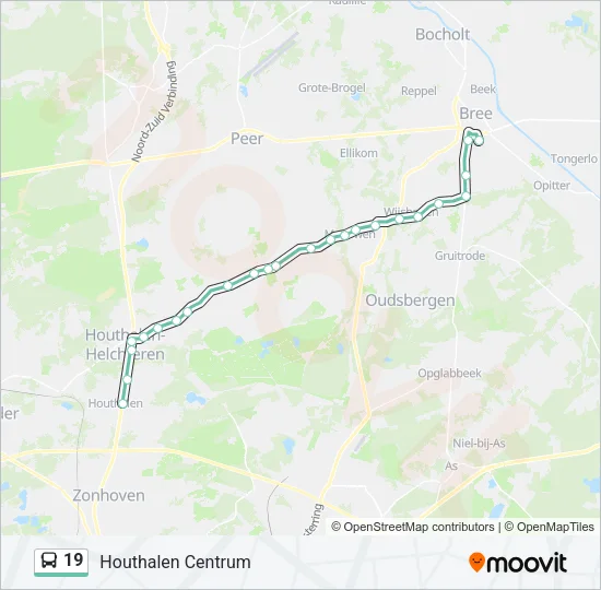 19 Bus Line Map