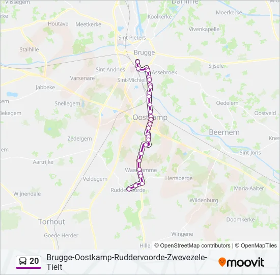 20 Bus Line Map
