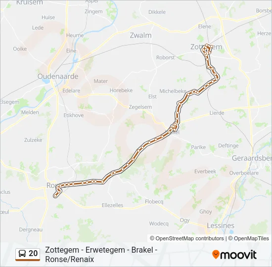 20 Bus Line Map
