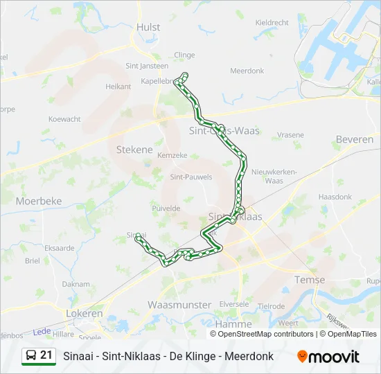 21 Bus Line Map