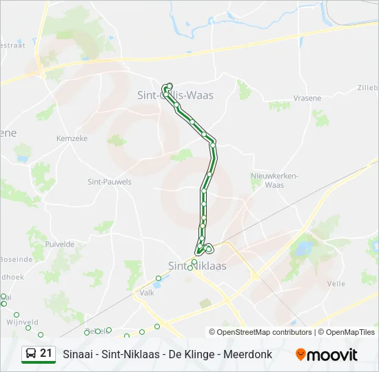 21 Bus Line Map