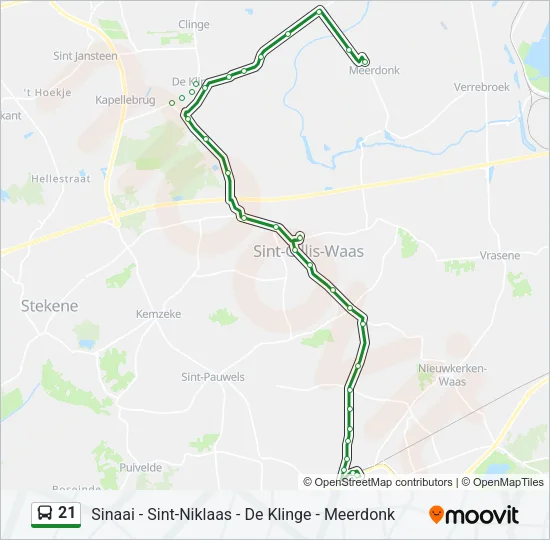 21 Bus Line Map