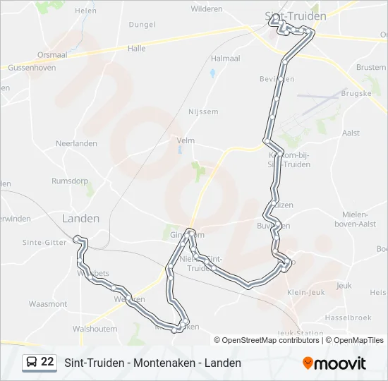 22 Bus Line Map