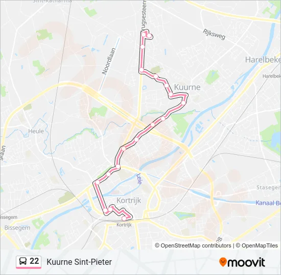 22 Bus Line Map