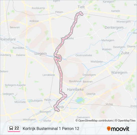 22 Bus Line Map