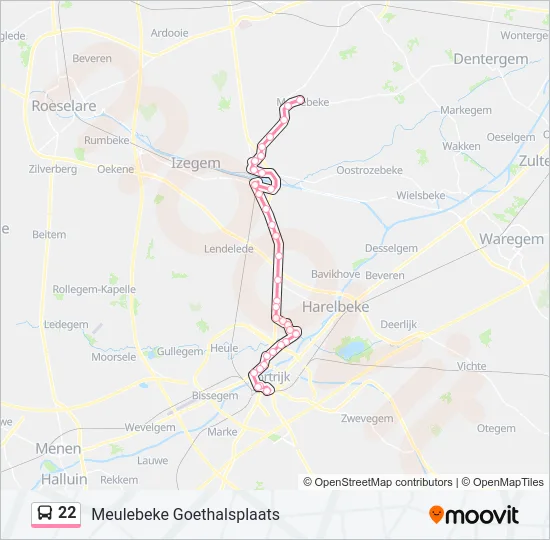 22 Bus Line Map