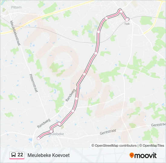 22 Bus Line Map