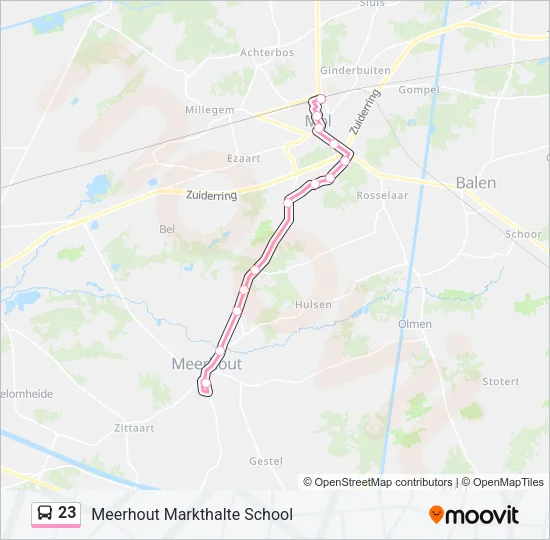 23 Bus Line Map