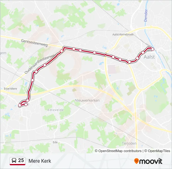 25 Bus Line Map