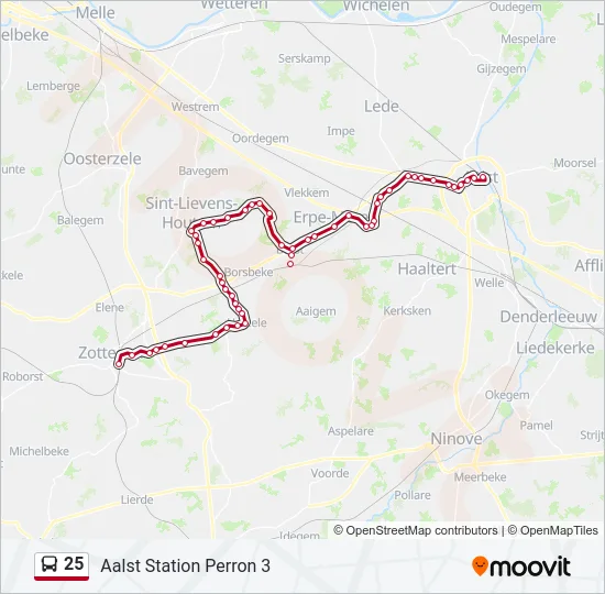 25 Bus Line Map
